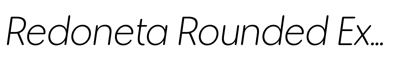 Redoneta Rounded ExtraLight Italic